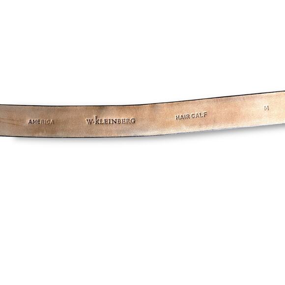 W Kleinberg Leopard Print Genuine Calf Hair Waist Belt Sz M Minimalist - Picture 4 of 9